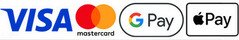 Visa & MasterCard · Apple Pay · Google Pay